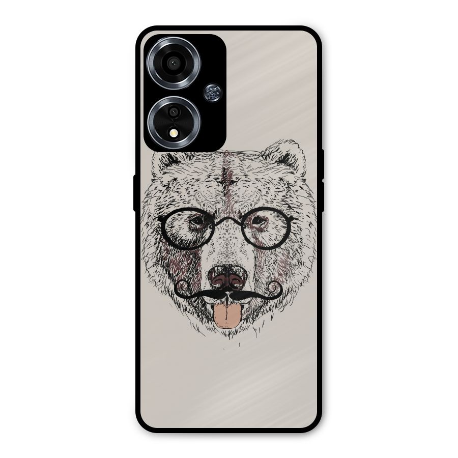Studious Bear Metal Back Case for Oppo A59