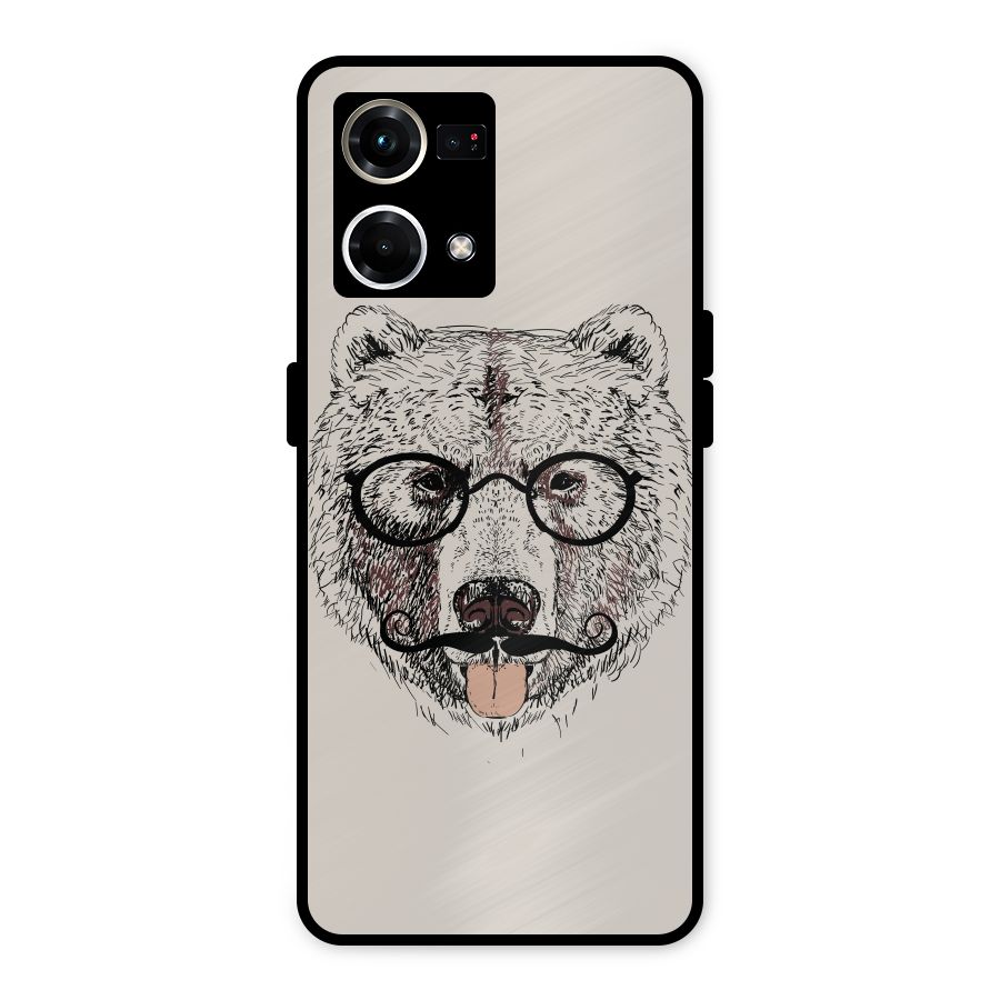 Studious Bear Metal Back Case for Oppo F21 Pro 4G