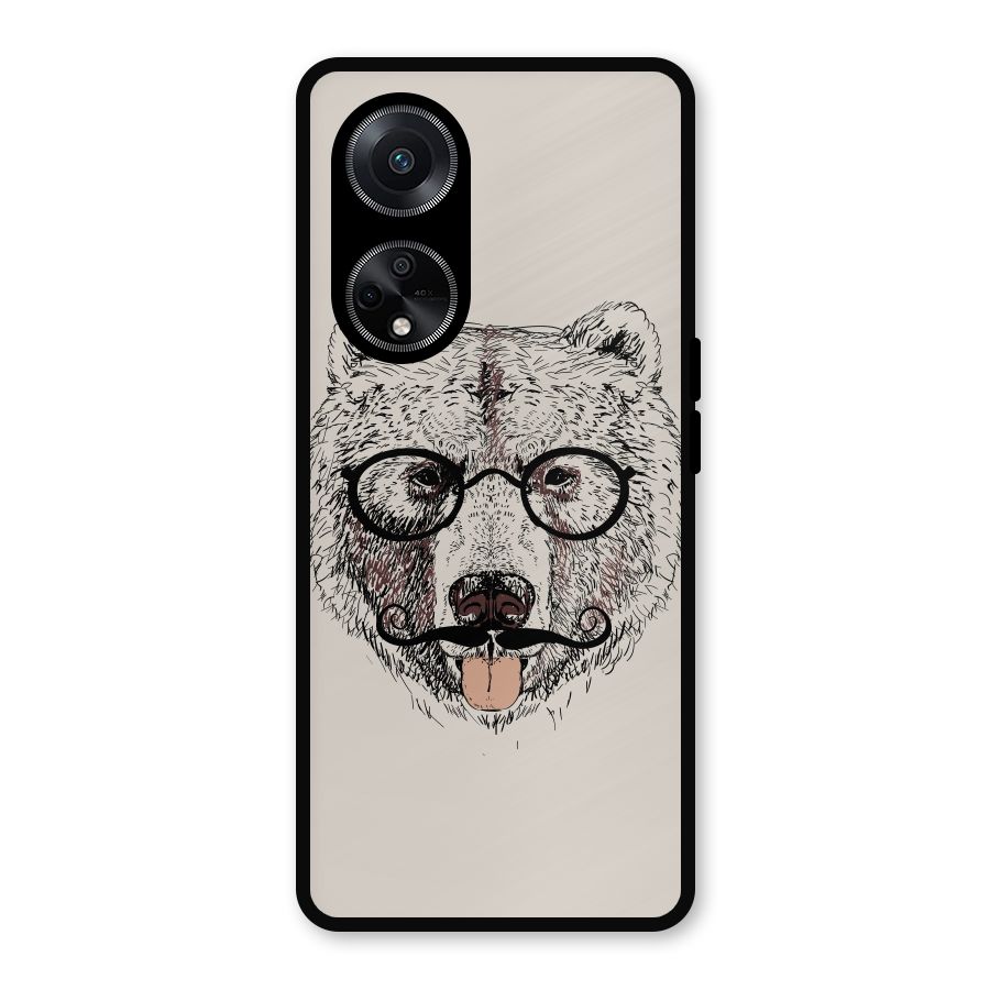 Studious Bear Metal Back Case for Oppo F23