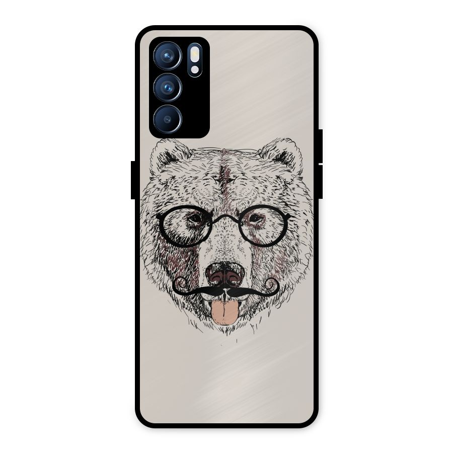 Studious Bear Metal Back Case for Oppo Reno6 5G