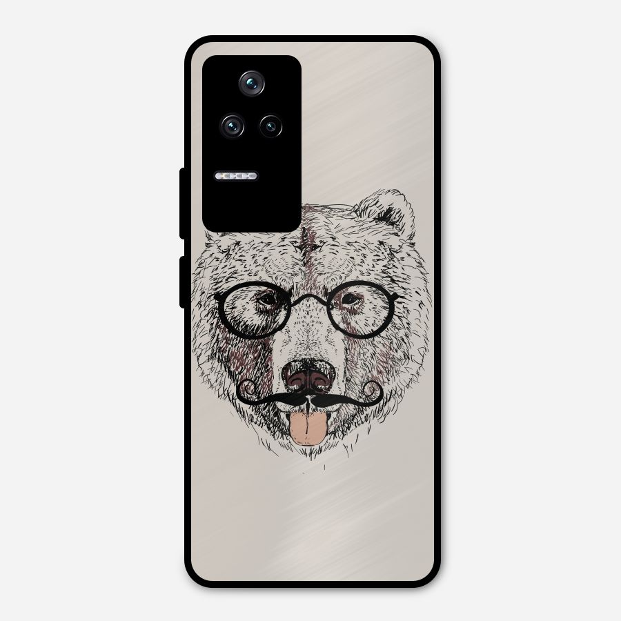 Studious Bear Metal Back Case for Poco F4 5G