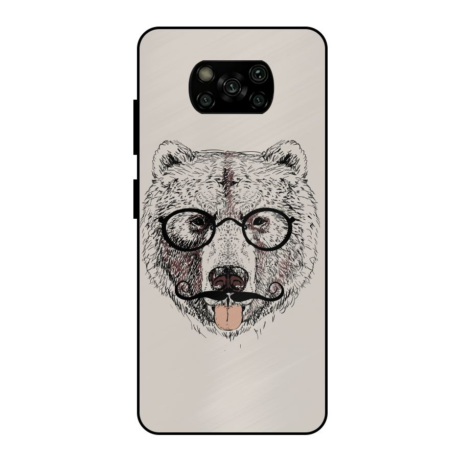Studious Bear Metal Back Case for Poco X3