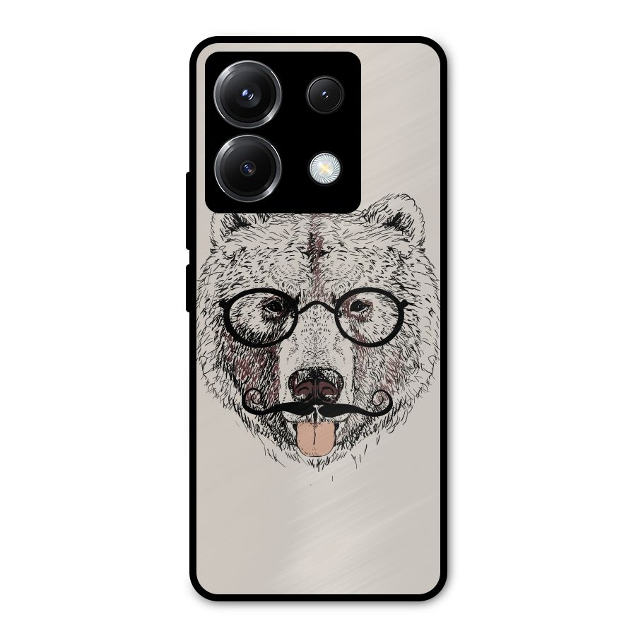 Studious Bear Metal Back Case for Poco X6