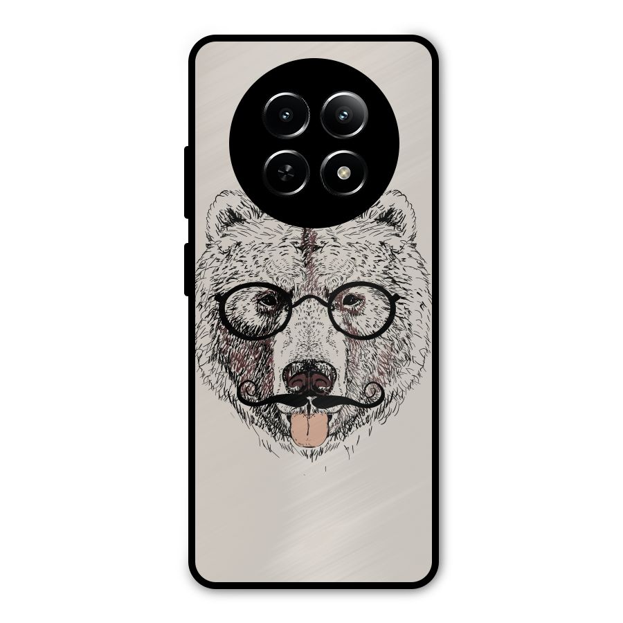 Studious Bear Metal Back Case for Realme Narzo 70x 5G