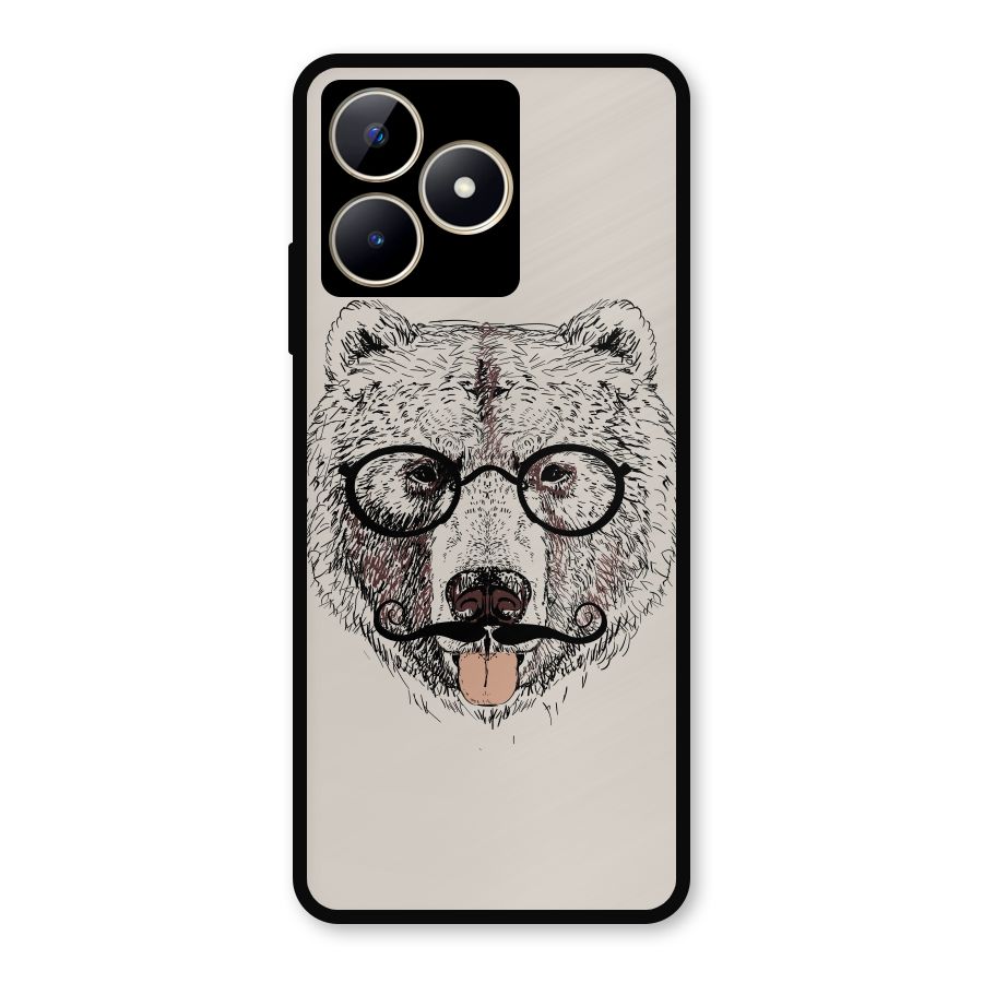Studious Bear Metal Back Case for Realme Narzo N53
