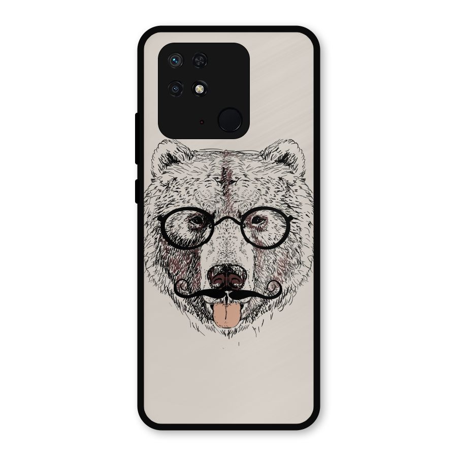 Studious Bear Metal Back Case for Redmi 10 Power