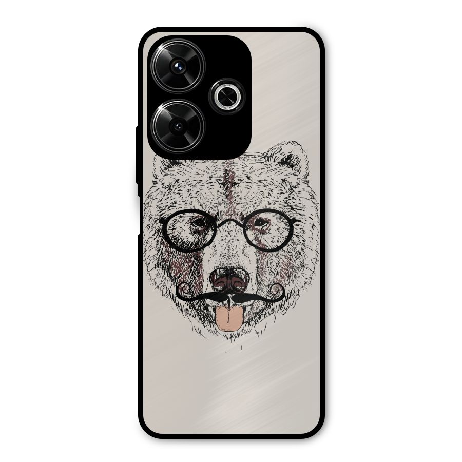 Studious Bear Metal Back Case for Redmi 13 5G