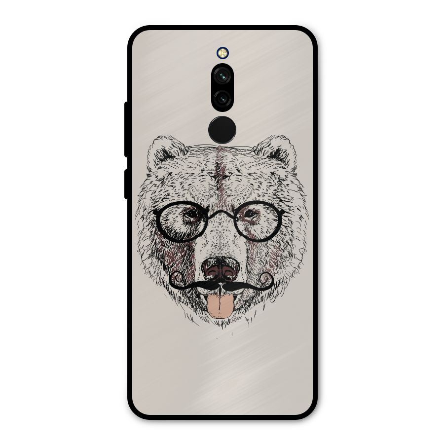 Studious Bear Metal Back Case for Redmi 8
