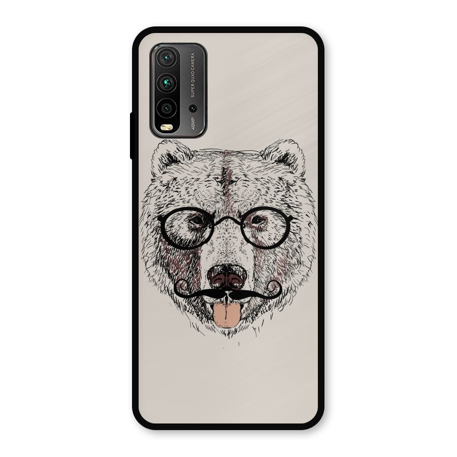 Studious Bear Metal Back Case for Redmi 9 Power