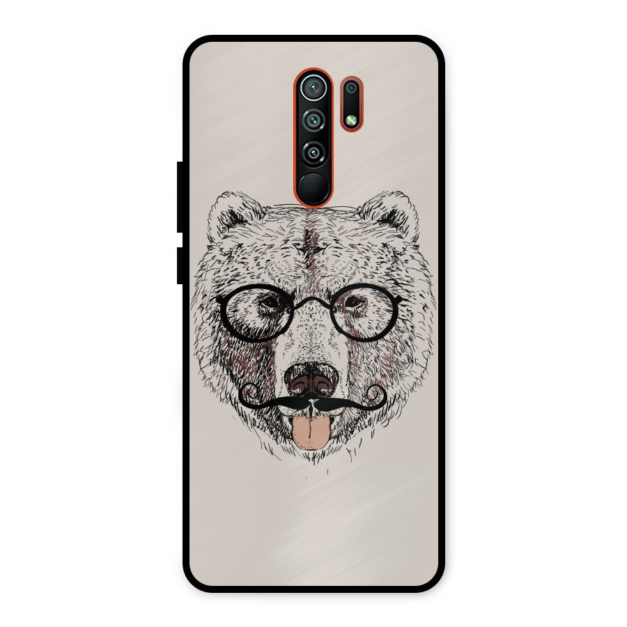 Studious Bear Metal Back Case for Redmi 9 Prime