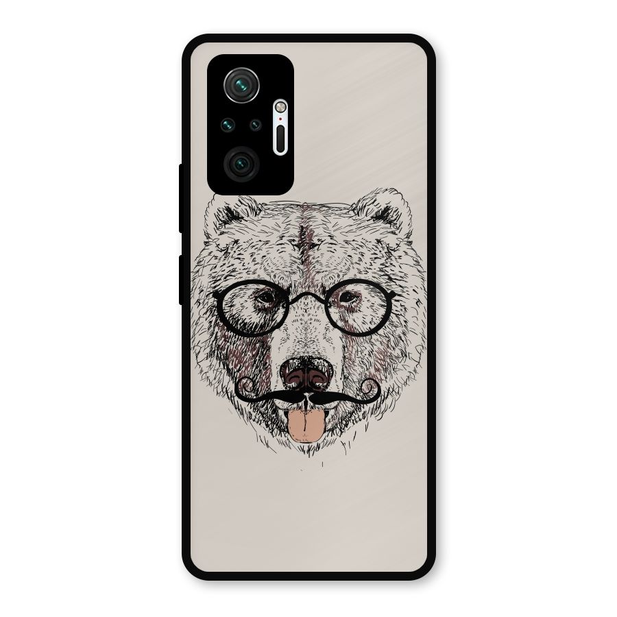 Studious Bear Metal Back Case for Redmi Note 10 Pro Max