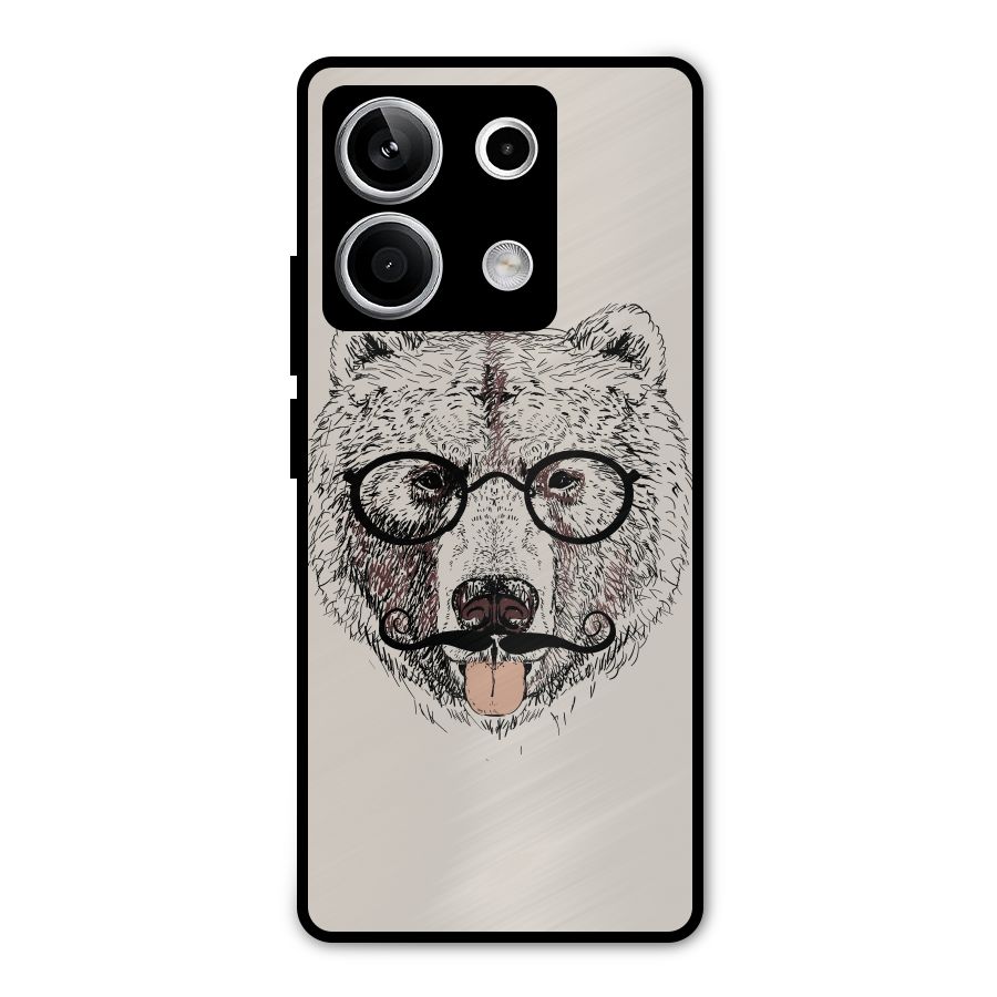 Studious Bear Metal Back Case for Redmi Note 13 5G