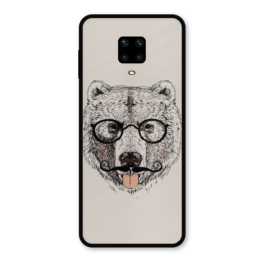 Studious Bear Metal Back Case for Redmi Note 9 Pro