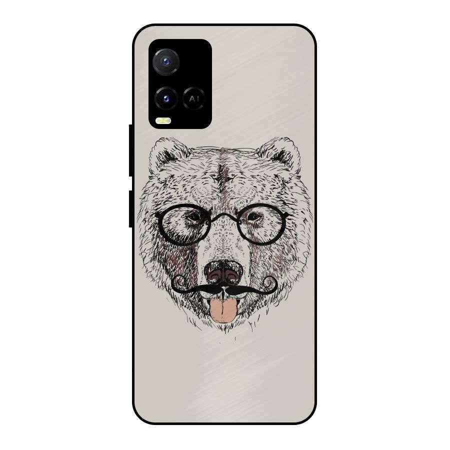 Studious Bear Metal Back Case for Vivo Y21A