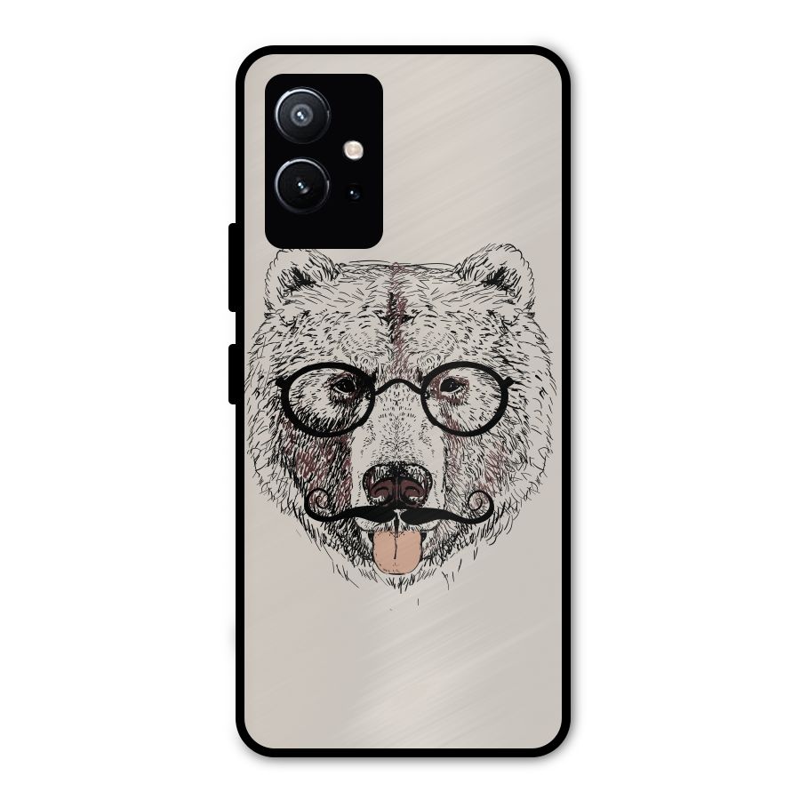 Studious Bear Metal Back Case for Vivo Y75 5G