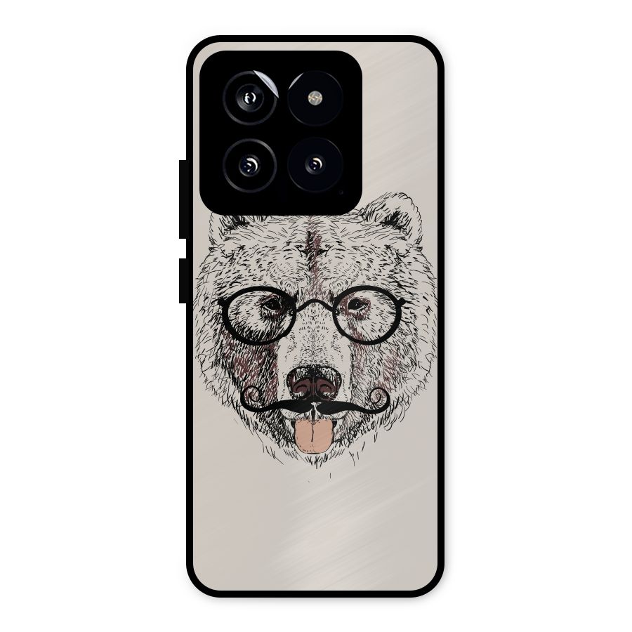 Studious Bear Metal Back Case for Xiaomi 14