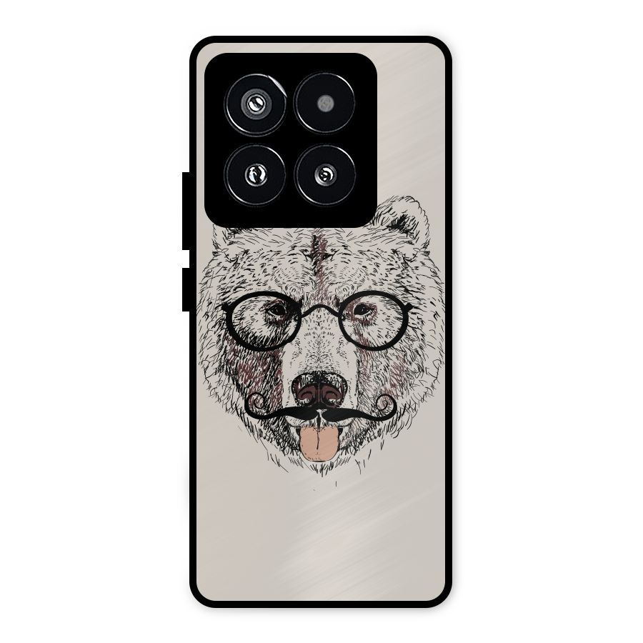 Studious Bear Metal Back Case for Xiaomi 14 Pro