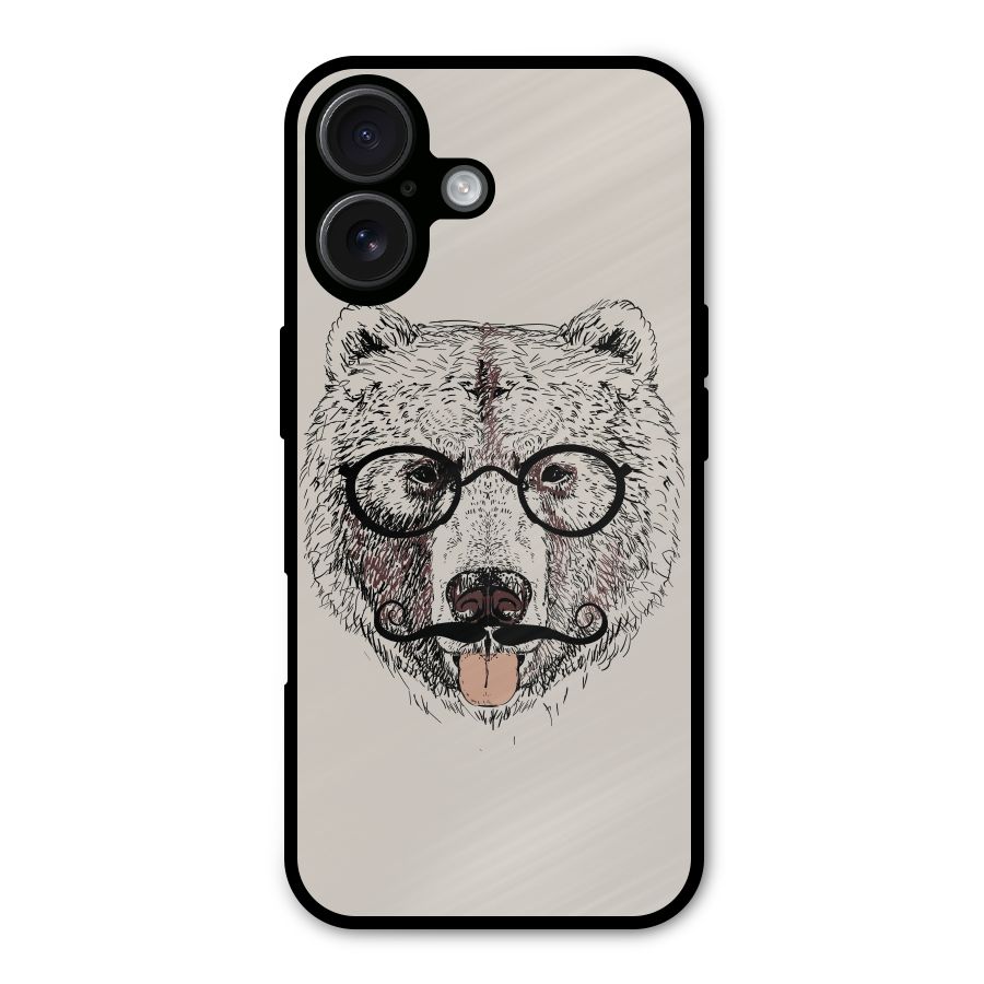Studious Bear Metal Back Case for iPhone 16