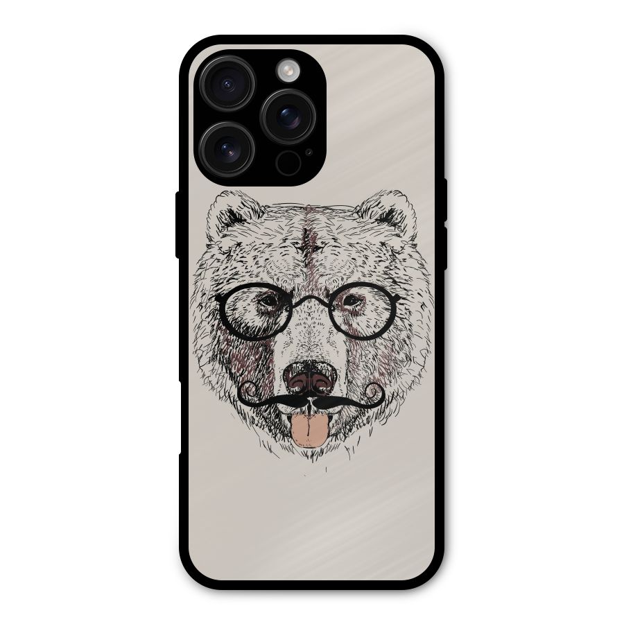 Studious Bear Metal Back Case for iPhone 16 Pro Max