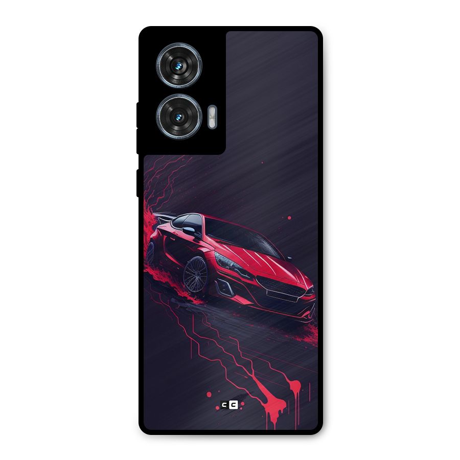Stunning Car Metal Back Case for Motorola Edge 50 Fusion
