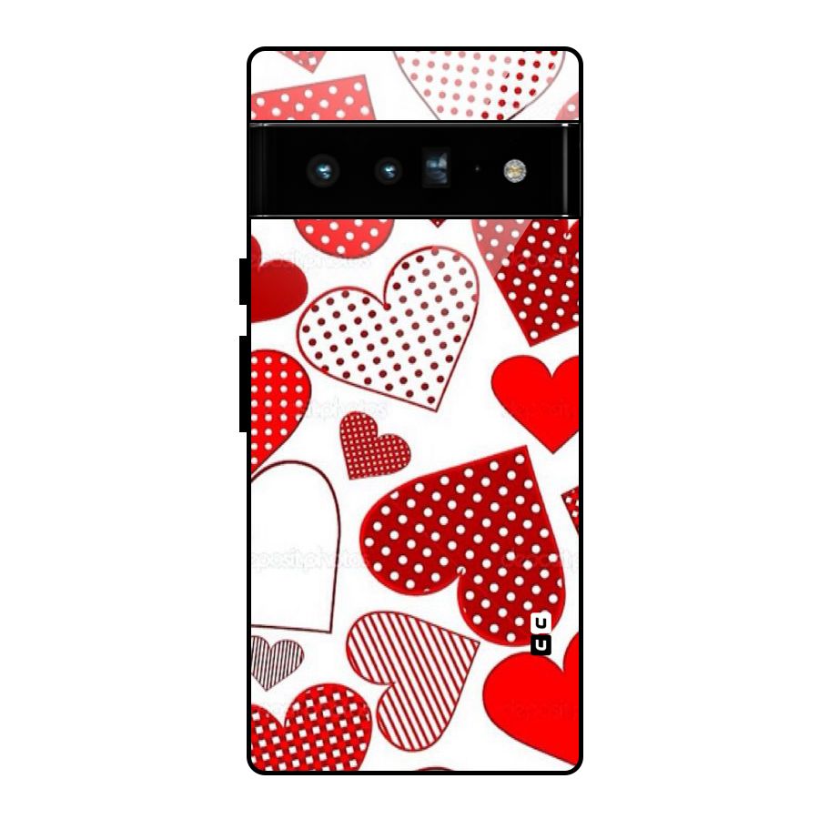 Style Hearts Glass Back Case for Google Pixel 6 Pro