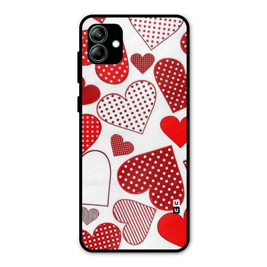 Style Hearts Metal Back Case for Galaxy A04