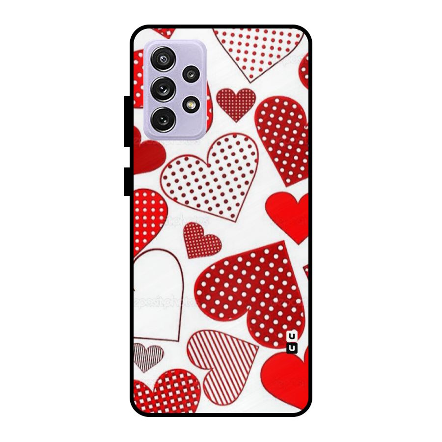 Style Hearts Metal Back Case for Galaxy A72