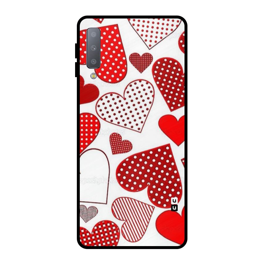 Style Hearts Metal Back Case for Galaxy A7 (2018)