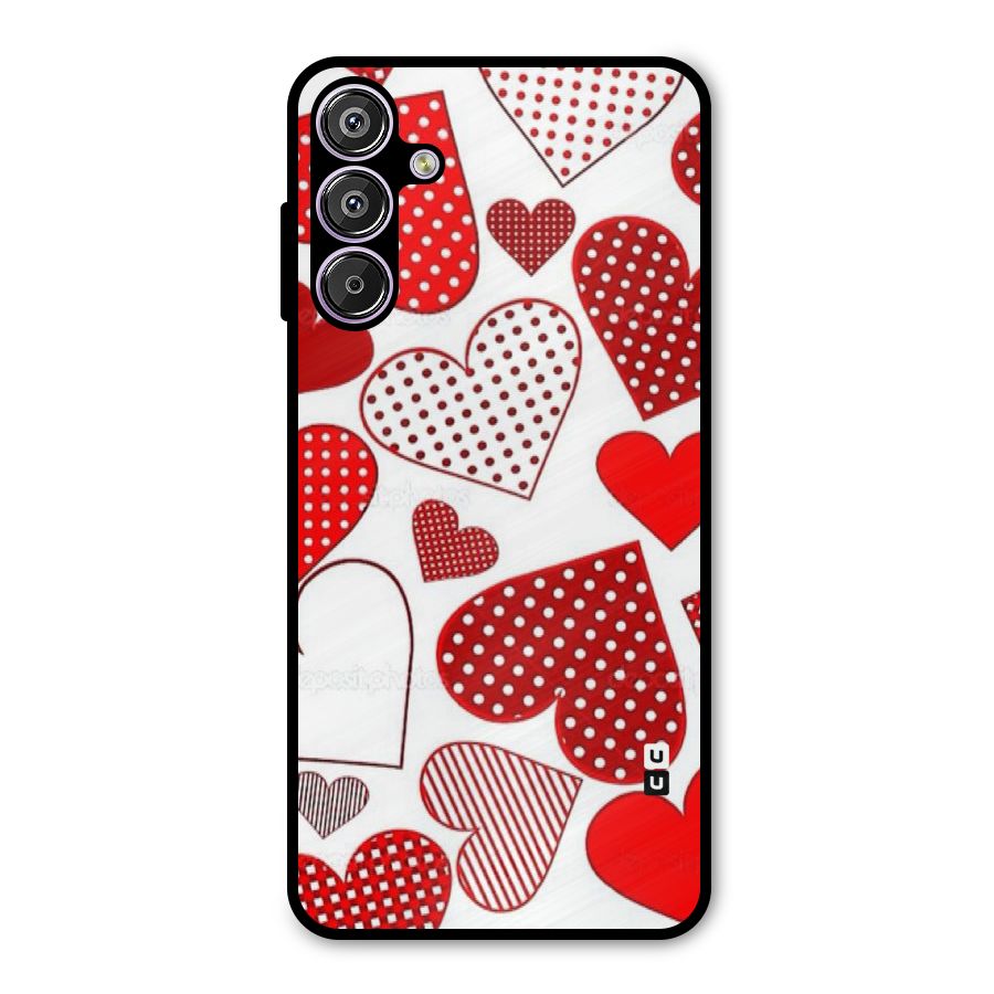 Style Hearts Metal Back Case for Galaxy F15