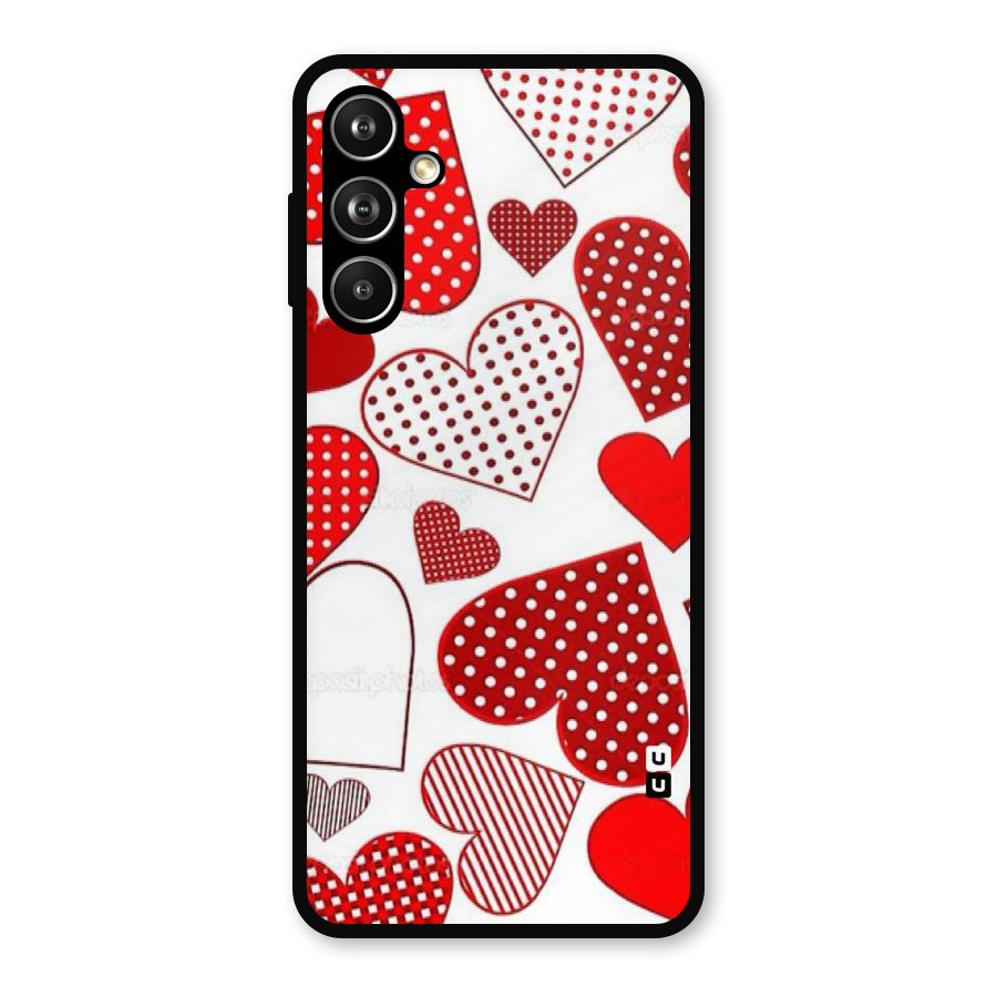 Style Hearts Metal Back Case for Galaxy F54