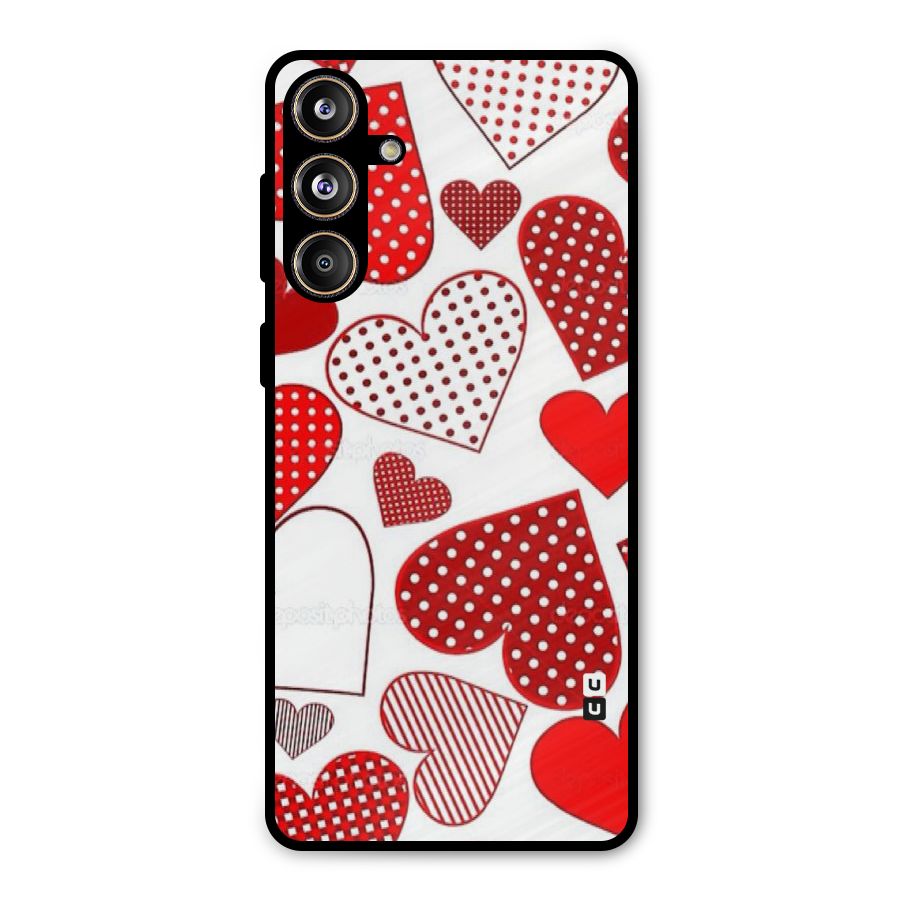 Style Hearts Metal Back Case for Galaxy F55