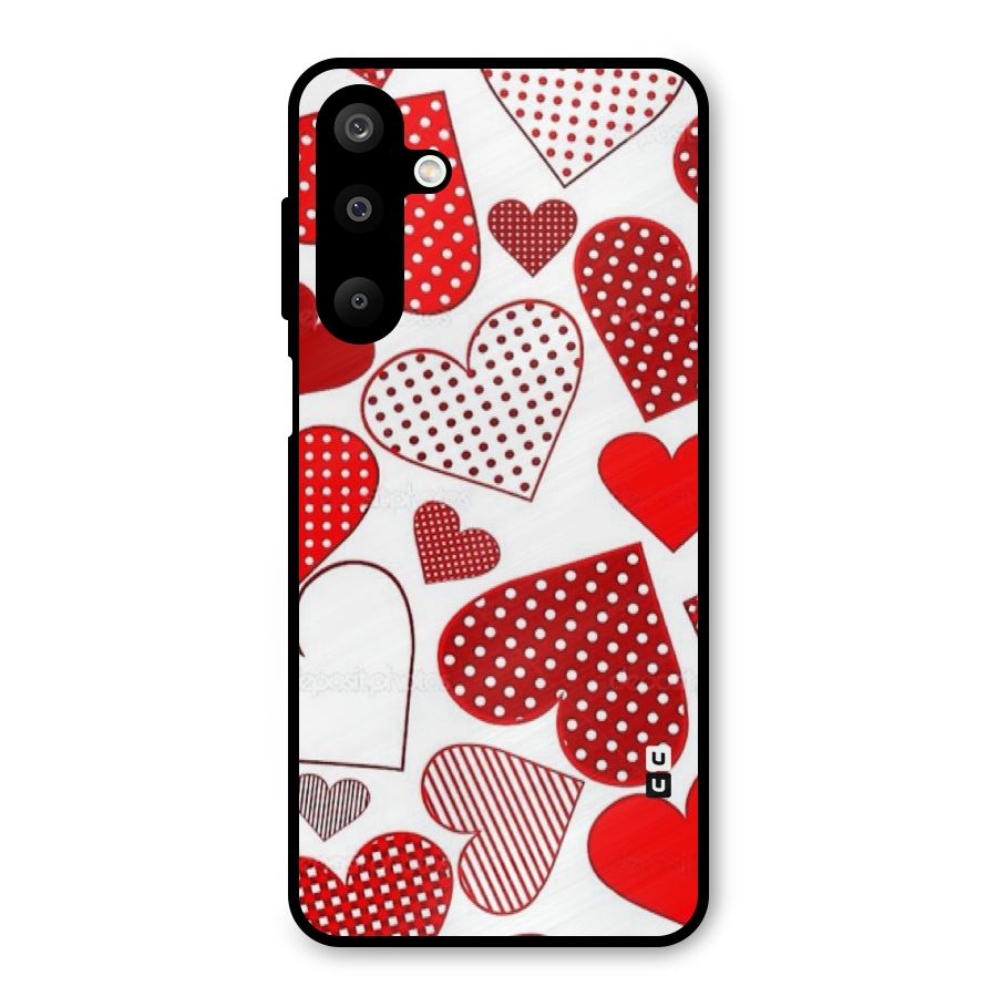 Style Hearts Metal Back Case for Galaxy M16