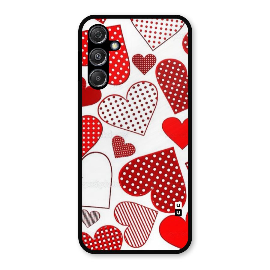 Style Hearts Metal Back Case for Galaxy M34 5G
