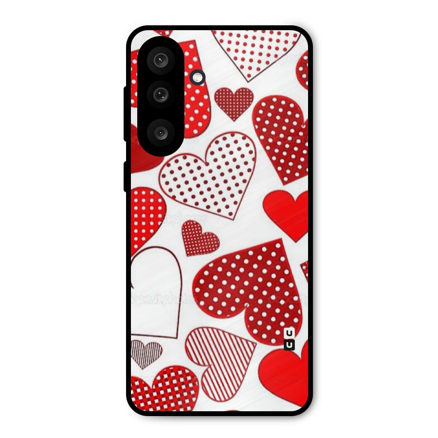 Style Hearts Metal Back Case for Galaxy M56