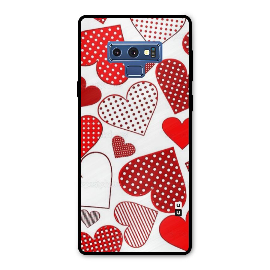 Style Hearts Metal Back Case for Galaxy Note 9