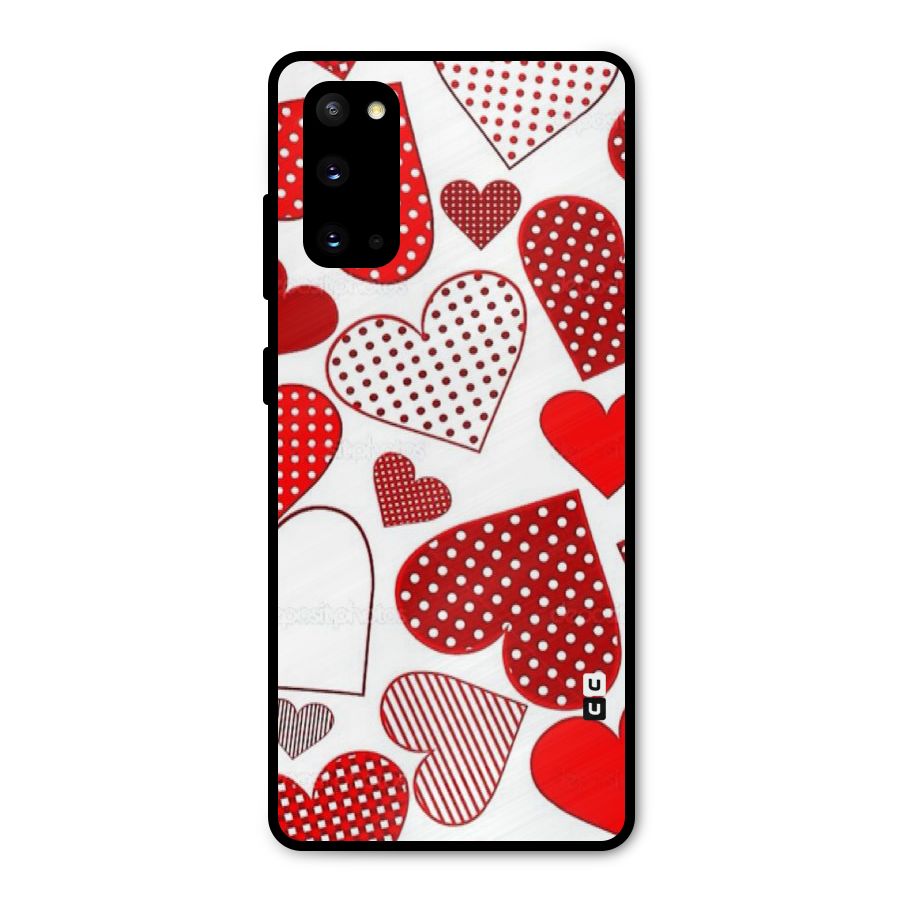 Style Hearts Metal Back Case for Galaxy S20