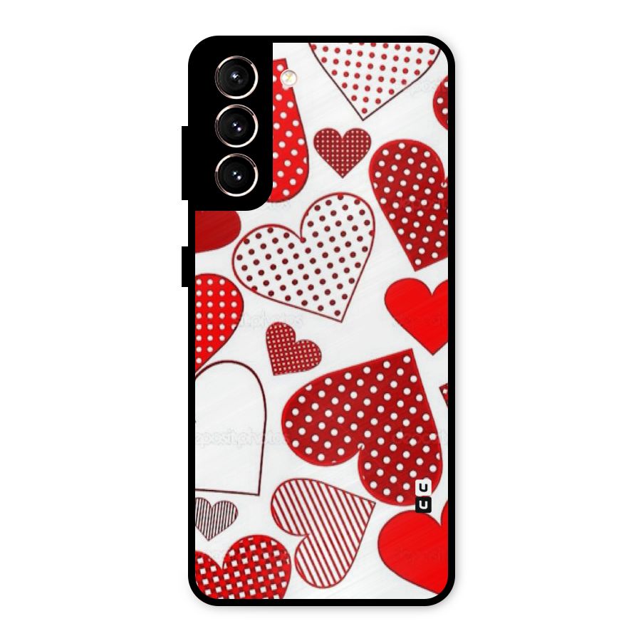 Style Hearts Metal Back Case for Galaxy S21 5G