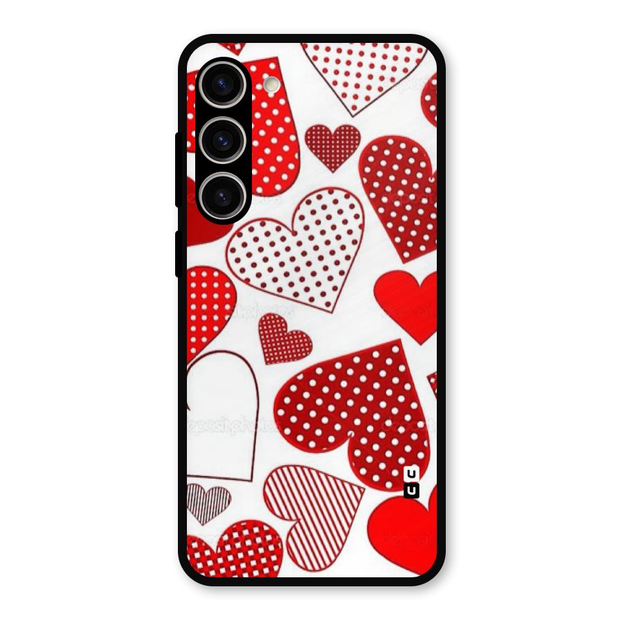 Style Hearts Metal Back Case for Galaxy S23 Plus