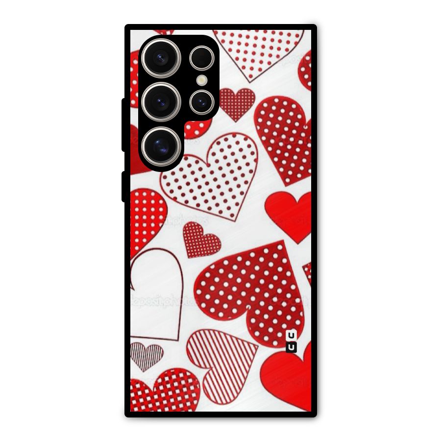 Style Hearts Metal Back Case for Galaxy S24 Ultra
