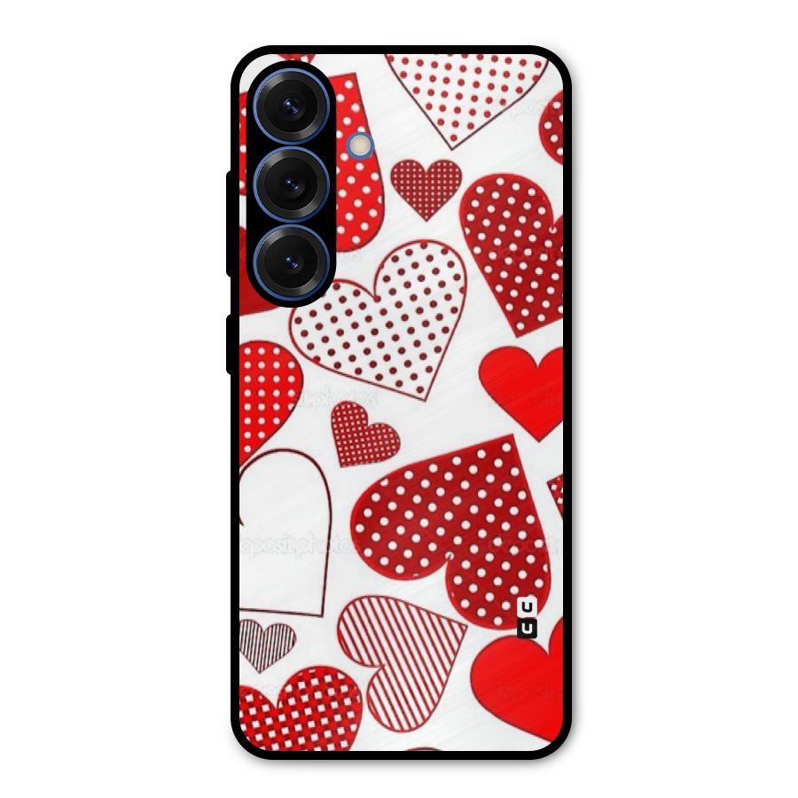 Style Hearts Metal Back Case for Galaxy S25