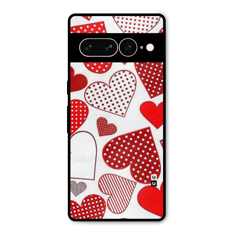 Style Hearts Metal Back Case for Google Pixel 7 Pro