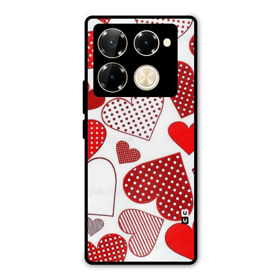 Style Hearts Metal Back Case for Infinix Note 40 Pro Plus