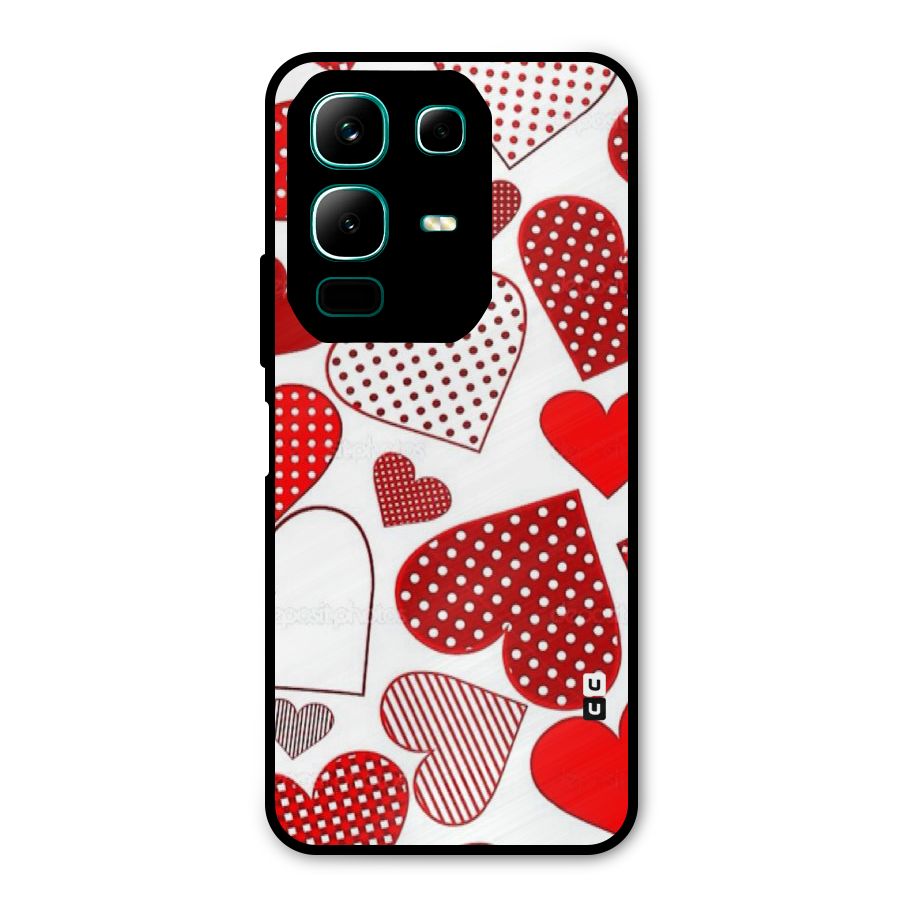 Style Hearts Metal Back Case for Infinix Note 50x