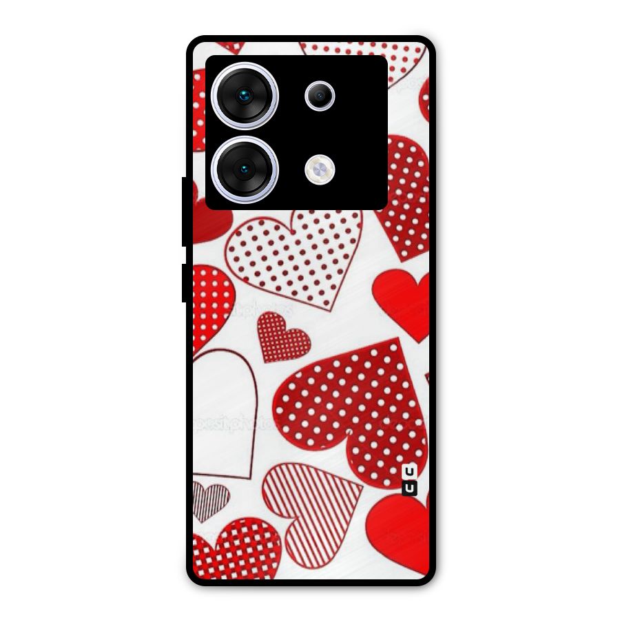 Style Hearts Metal Back Case for Infinix Zero 30 5G