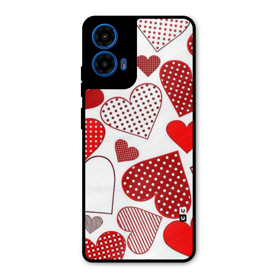 Style Hearts Metal Back Case for Moto G45