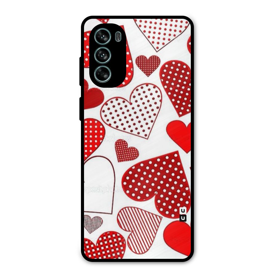 Style Hearts Metal Back Case for Moto G62