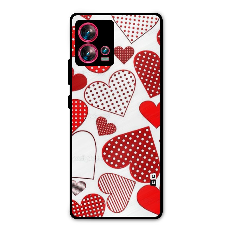 Style Hearts Metal Back Case for Motorola Edge 30 Fusion