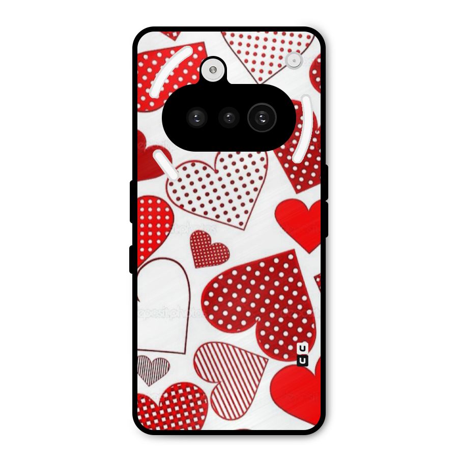 Style Hearts Metal Back Case for Nothing Phone 3a