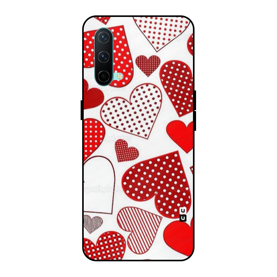 Style Hearts Metal Back Case for OnePlus Nord CE 5G