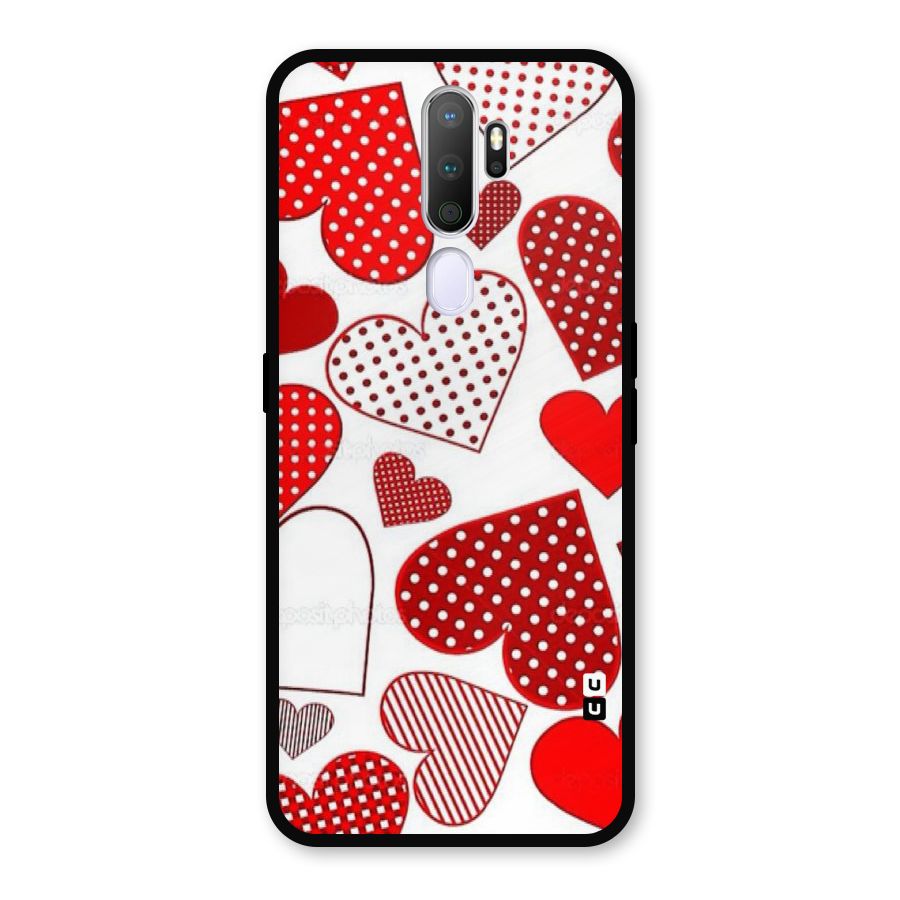 Style Hearts Metal Back Case for Oppo A5 (2020)